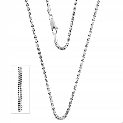 Łańcuszek srebrny pr. 925 Damska Srebrna Linka ŻMIJKA SNAKE | 50 cm x 2 mm na Arena.pl