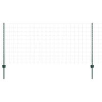 Ogrodzenie z słupkami Zielony 1 x 25 m Stal