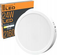 PANEL LED NATYNKOWY PLAFON SUFITOWY OKRĄGŁY 24W