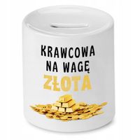 Skarbonka Dla Krawcowej Krawca Na Wagę Złota Z Nadrukiem Ze Zdjęciem