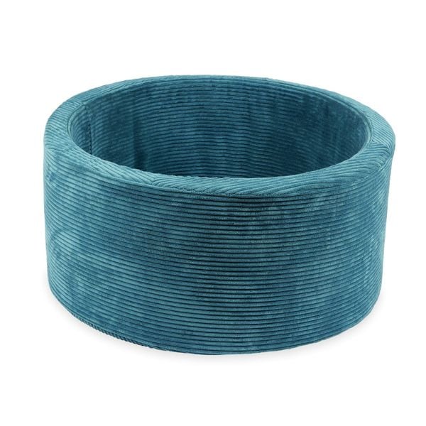 Suchy basen 90x40 Velvet sztruks niebieski bez piłek zdjęcie 1