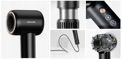 Mocna Suszarka do Włosów COSHARE EssenceRing SuperFlow1 PRO Jonizacja 1600W na Arena.pl