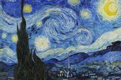 Plakat 30x20cm Gwiaździsta Noc, Van Gogh Vintage do Salonu
