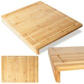 Deska Bambusowa Kuchenna do Krojenia z Rantem Stolnica Drewniana 45x35 cm