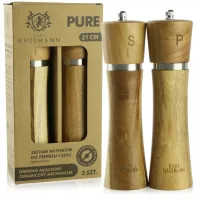 ZESTAW RĘCZNYCH MŁYNKÓW DO MIELENIA SOLI PIEPRZU PRZYPRAW DREWNIANE