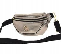 Laura Biaggi - torebka nerka saszetka listonoszka grafit metaliczna KB179