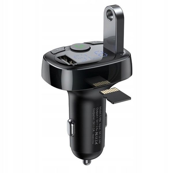 Transmiter Baseus bluetooth MP3 ładowarka 2xUSB z wyświetlaczem LCD zdjęcie 6