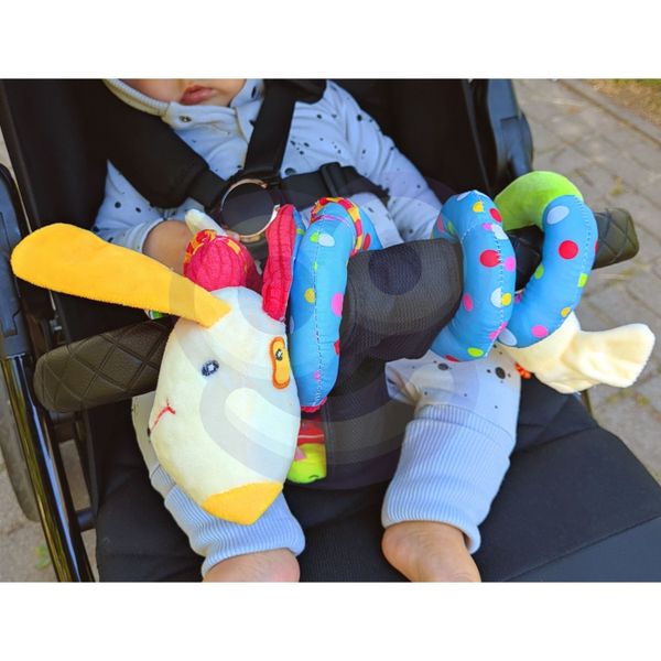 WOOPIE BABY Miękka Zawieszka Spirala do Wózka Łóżeczka Piesek Edukacyjna zdjęcie 3