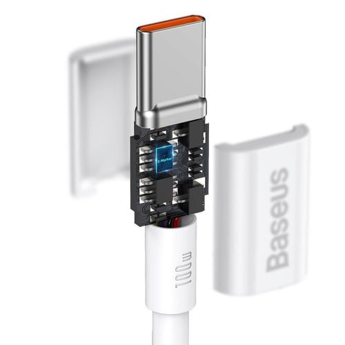 kabel usb-c do usb-c baseus superior series, 100w, 1m (biały) na Arena.pl