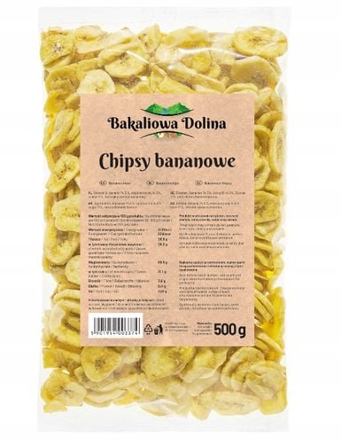 CHIPSY BANANOWE 1 kg 1000G CHRUPIĄCE BANANY PRZEKĄSKA BEZ KONSERWANTÓW na Arena.pl