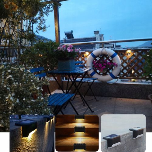6x Lampki SOLARNE Ogrodowe LED na Schody TARAS Płot Oświetlenie Balkon na Arena.pl