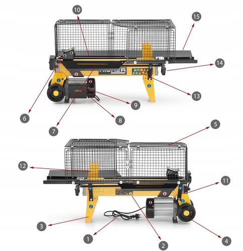 Łuparka hydrauliczna do drewna pozioma 10 ton HIGHER rębak na drewno na Arena.pl