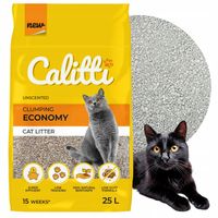ŻWIREK BENTONITOWY ZBRYLAJĄCY DO KUWETA DLA KOTA CALITTI ECONOMY 25L