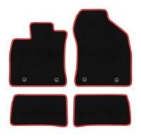 Dywaniki welurowe CARLUX-RED Lexus CT 200H 2010-2020 czarne czerwone