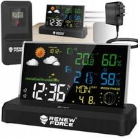Stacja pogodowa pogody meteo Higrometr Barometr Termometr Zegar DCF