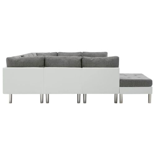 Sofa Modułowa, Sztuczna Skóra, Biała na Arena.pl