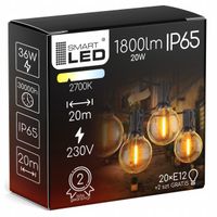 Girlanda ogrodowa Smartled 2000 cm 20 żarówek LED biały ciepły wodoodporna