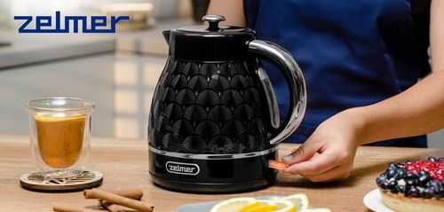 CZAJNIK ELEKTRYCZNY ZELMER BEZPRZEWODOWY PŁASKA GRZAŁKA CICHY 1,7L na Arena.pl