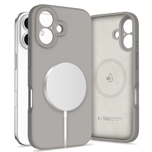 Etui Tech-Protect Liquid Silicone MagSafe DO iPhone 16 Stone Grey na Arena.pl