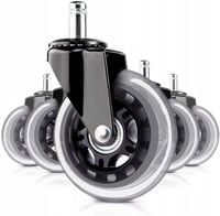 Kółka do Fotela Obrotowego Krzesła Kauczukowe Gumowe Silikonowe 5 SZT