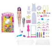 Barbie Color Reveal Neon kreator mody Tie-Dye z 2 lalkami HCD29