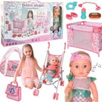 WOOPIE ROYAL Lalka Bobas 36 cm Syrenka Interaktywna Zestaw XXL