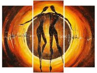 OBRAZ DANCING LOVE ABSTRAKCJA KOCHANKOWIE 3 KOLORY