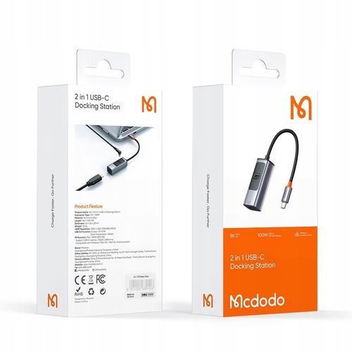 MCDODO KABEL PRZEJŚCIÓWKA ADAPTER HUB USB-C HDMI HDR eARC 4K 120HZ 8K 60HZ na Arena.pl