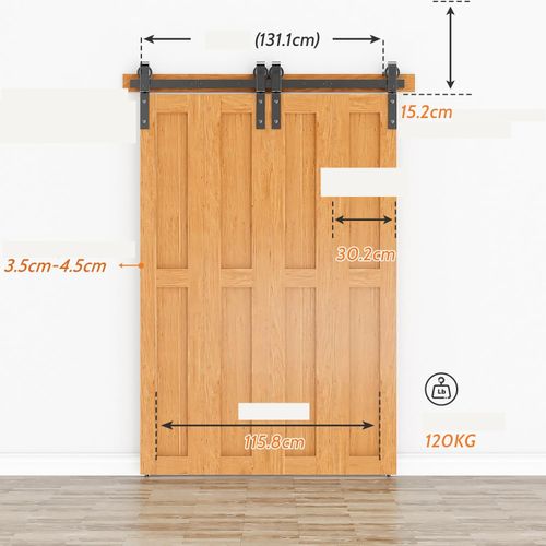 NIEKOMPLETNY Zestaw okuć do drzwi przesuwnych składanych SANKEYTEW 131 cm na Arena.pl