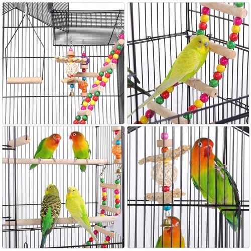 Yaheetech Duża Klatka dla Papug, Klatka dla Ptaków, 46x35.5x99 cm, na Arena.pl