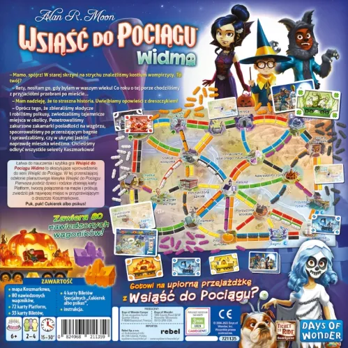 Strategiczna gra Wsiąść do Pociągu Widmo - wersja uproszczona dla dzieci 6+ na Arena.pl