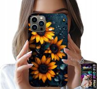 ETUI DO IPHONE 12 PRO MAX - SŁONECZNIKI, SŁONECZNIK, KWIECISTE WZORY