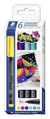 Marker Lumocolor M permanent MIX 6 szt Staedtler na Arena.pl