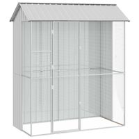 Klatka dla ptaków Szary 215 x 110 x 247 cm Stal galwanizowana