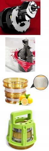 Wyciskarka wolnoobrotowa Berlinger 800W mocna sokowirówka 3 sita duży na Arena.pl