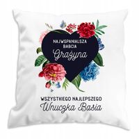Prezent na dzień babci personalizowana poduszka jasiek prezent dla babci