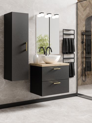 ZESTAW MEBLI ŁAZIENKOWYCH LUNA 50 szafka umywalka słupek w. (W7) + EB na Arena.pl