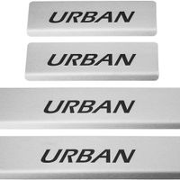 Listwa progowa MERCEDES B W246 URBAN Stal nierdzewna 304 mat z czarnymi lit