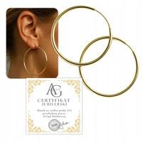 KOLCZYKI KÓŁKA KOŁA 4cm pozłacane srebro 925