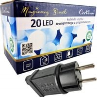 LAMPKI CHOINKOWE KULKI 20 LED 8 FUNKCJI ZEWNĘTRZNE