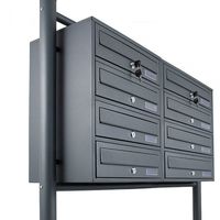 15868 Skrzynka pocztowa lokatorska 2x4 wrzuty grafitowa stalowa