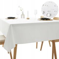 Obrus plamoodporny SOFT na stół, ławę, święta, wigilia 140x300 biały