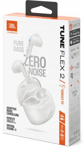 Słuchawki bezprzewodowe JBL Tune Flex 2 Biały na Arena.pl