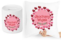 Dla Wujka Zestaw Poduszka + Skarbonka Prezent Z Nadrukiem Ze Zdjęciem