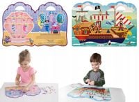 Komplet naklejek wielokrotnego użytku Puffy Dla chłopca dziewczynki