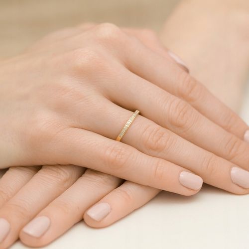 ZŁOTY PIERŚCIONEK OBRĄCZKA Cyrkonie pr. 375 r.20 na Arena.pl