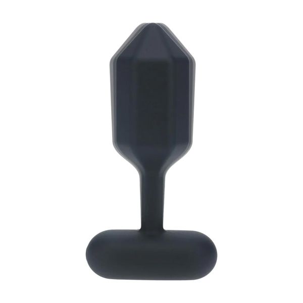 Hexagonal Vibrating Silicone Anal Plug - L - Black zdjęcie 5