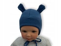 Czapka niemowlęca wiązana wiosenno-jesienna 48/50