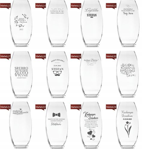 Wazon z grawer PREZENT na Rocznicę Ślubu 10 15 30 na Arena.pl