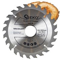 PIŁA TARCZA WIDIOWA DO CIĘCIA DREWNA 160x32 24 ZĘBY TNĄCE GEKO G00126